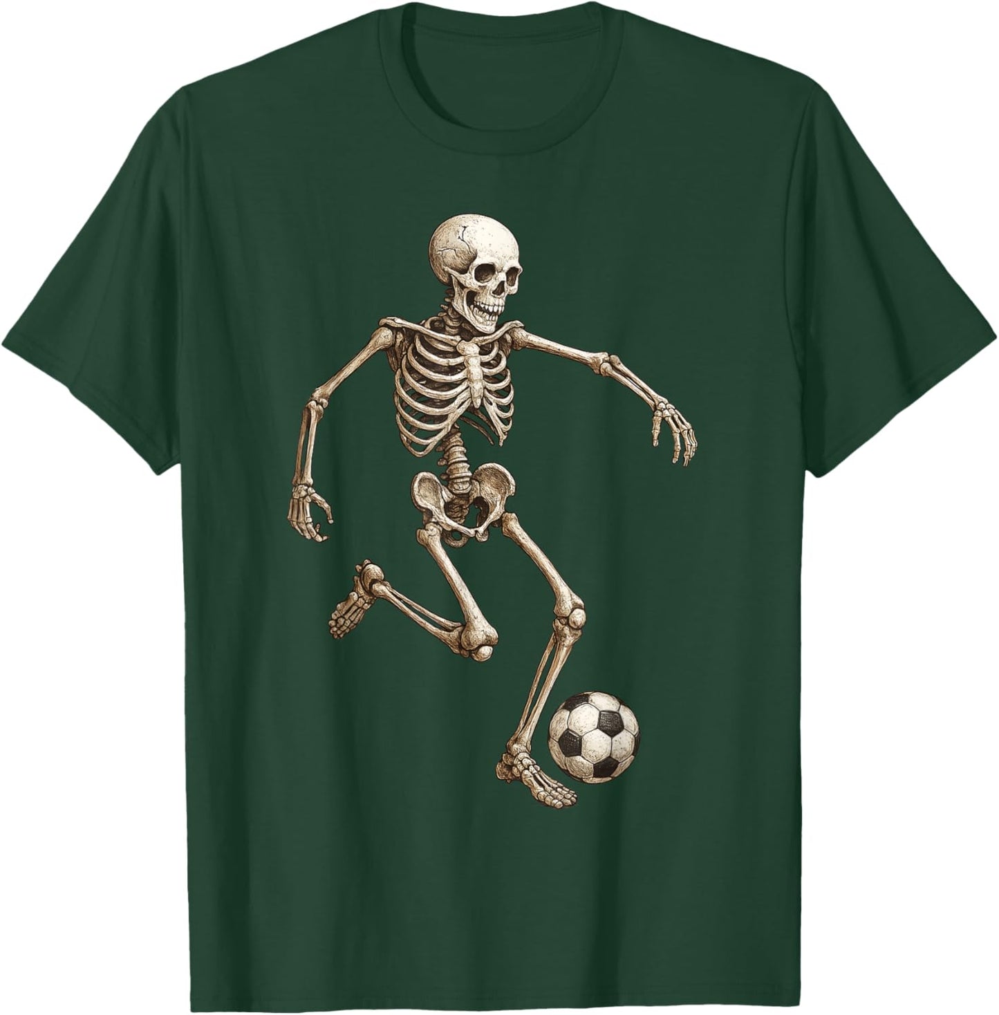 Skeleton Soccer Retro Halloween Costume Funny Men Boys Kids T-Shirt - T-Shirt | Forest