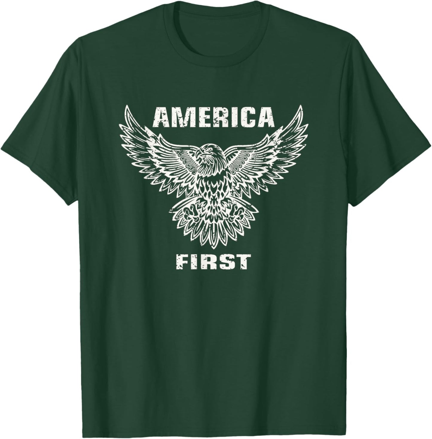 America First. Eagle, Patriotic T-Shirt - T-Shirt | Forest