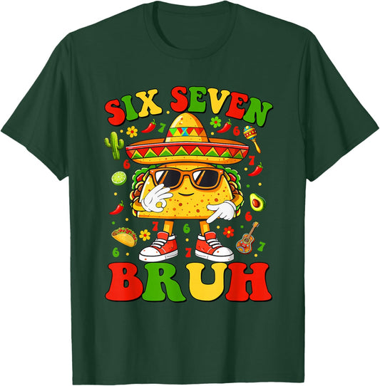 6 7 Taco Cinco de Mayo Food Mexican Fiesta Boys Girls Kids T-Shirt - T-Shirt | Forest
