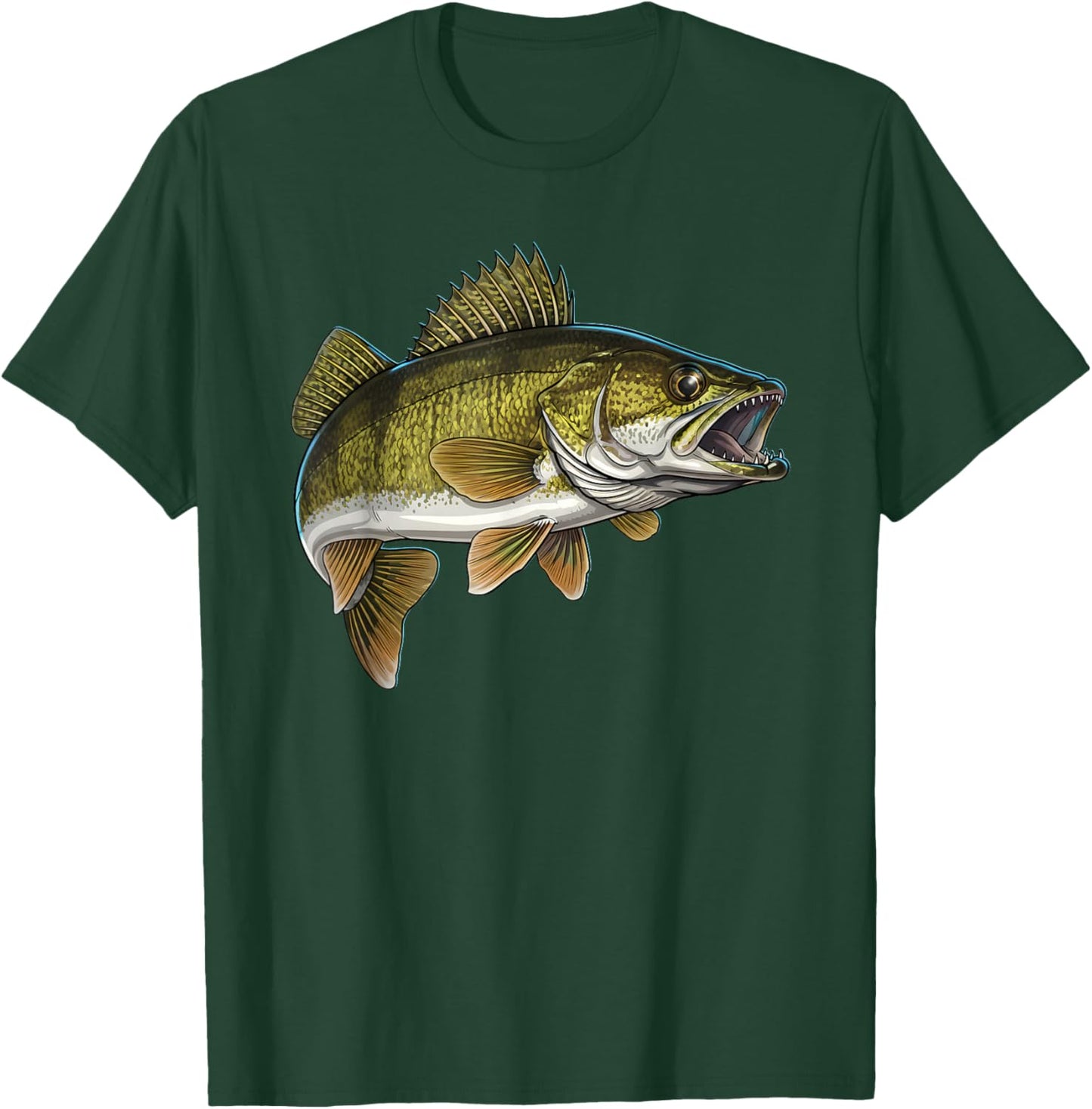 Walleye Fish Art Walleye Fishing T-Shirt - T-Shirt | Forest