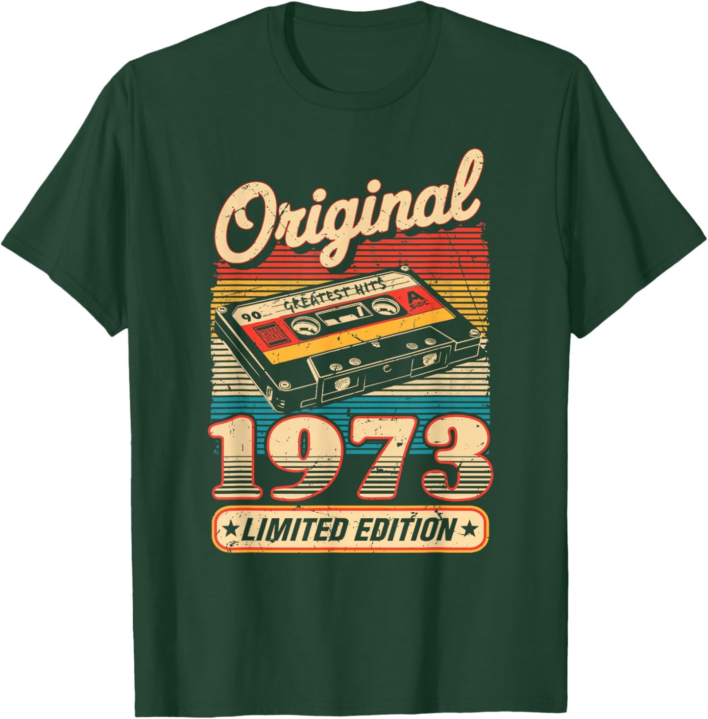 52th Birthday Retro Vintage 1973 Men Women T-Shirt - T-Shirt | Forest