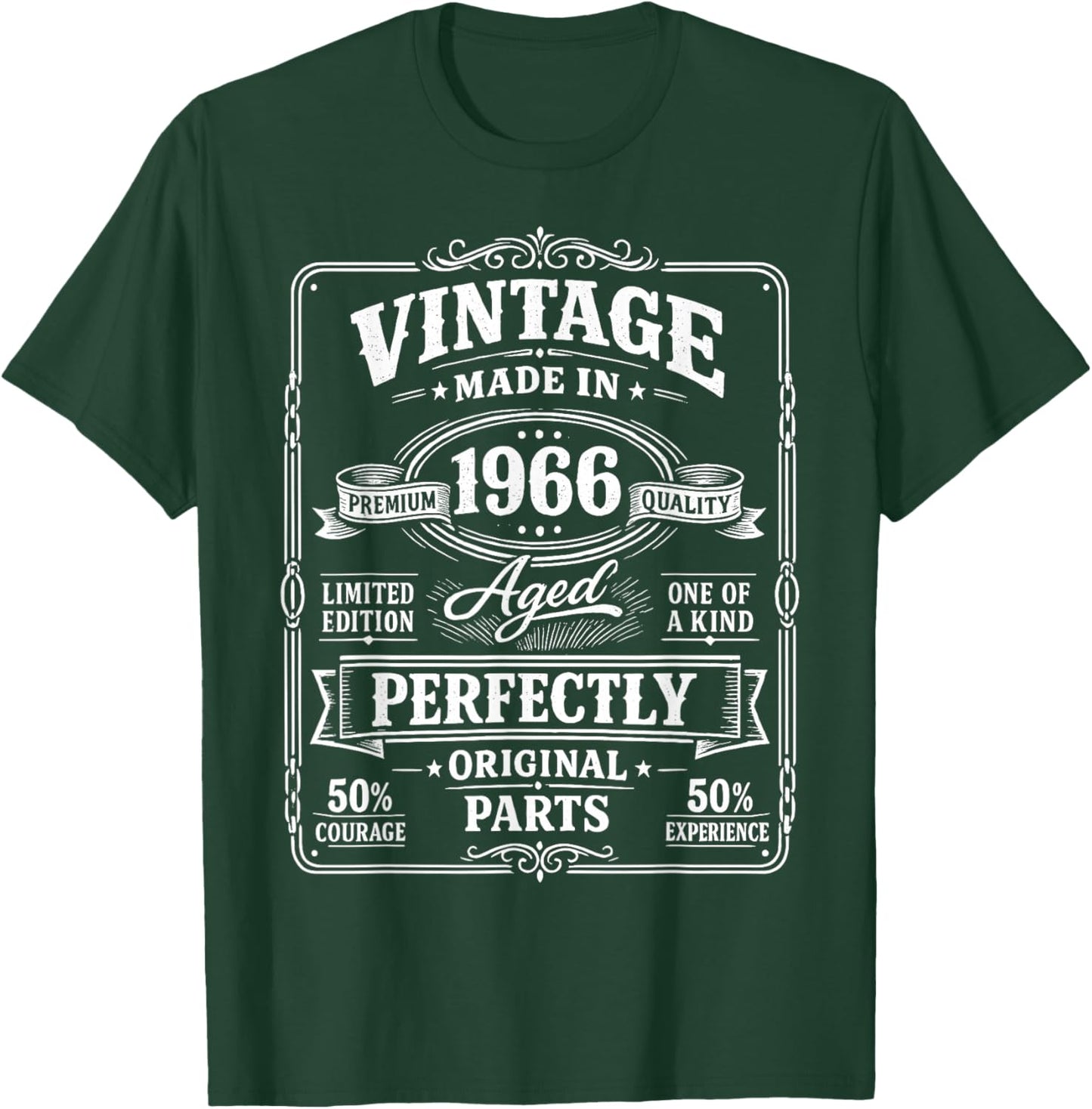 60th Birthday Man Woman 60 Years Decoration 1966 Gift Funny T-Shirt - T-Shirt | Forest