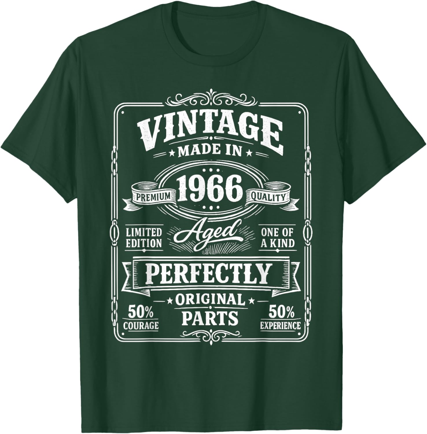 60th Birthday Man Woman 60 Years Decoration 1966 Gift Funny T-Shirt - T-Shirt | Forest