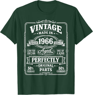 60th Birthday Man Woman 60 Years Decoration 1966 Gift Funny T-Shirt - T-Shirt | Forest