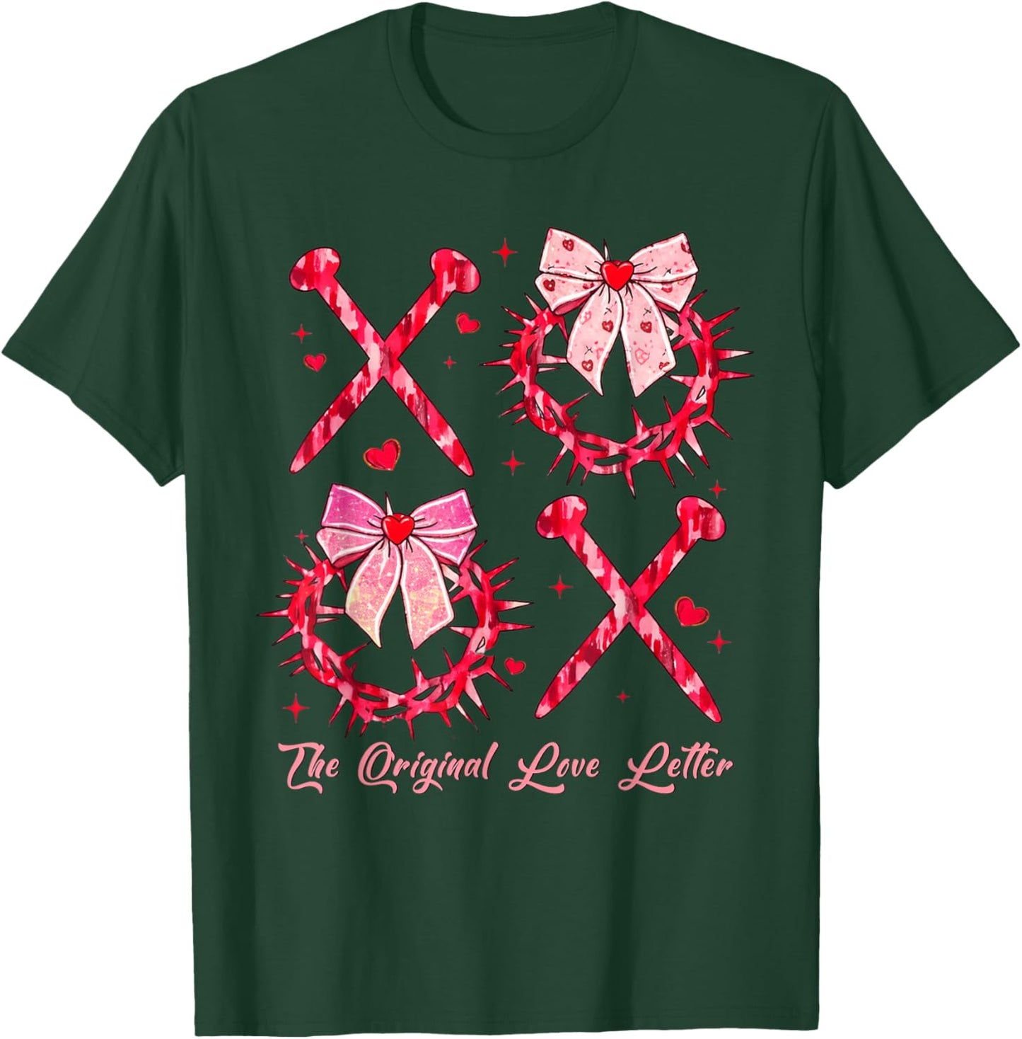 The Original Love Letters Valentine XOXO Heart T-Shirt - T-Shirt | Forest