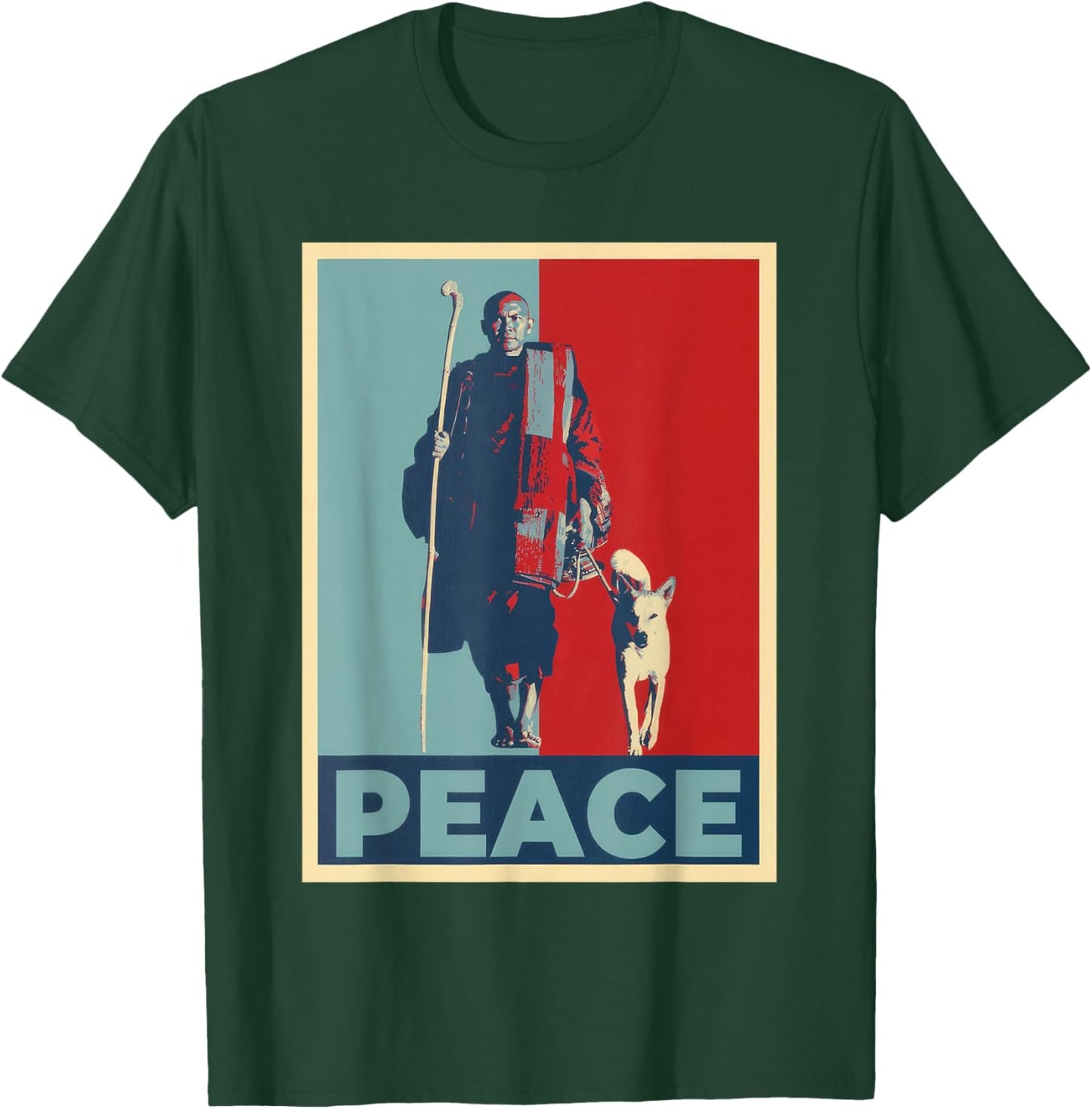 Walk for Peace Buddhist Monks Inspirational Journey T-Shirt - T-Shirt | Forest