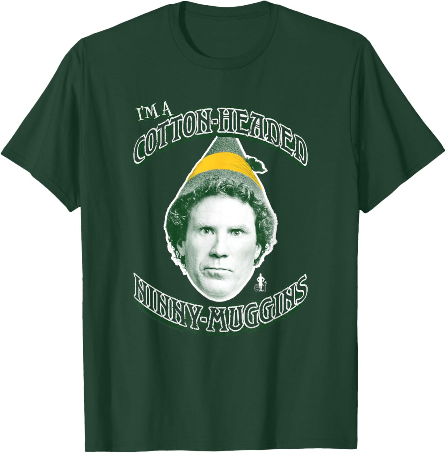 Elf Cotton-Headed Ninny-Muggins Portrait Christmas Movie T-Shirt - T-Shirt | Forest
