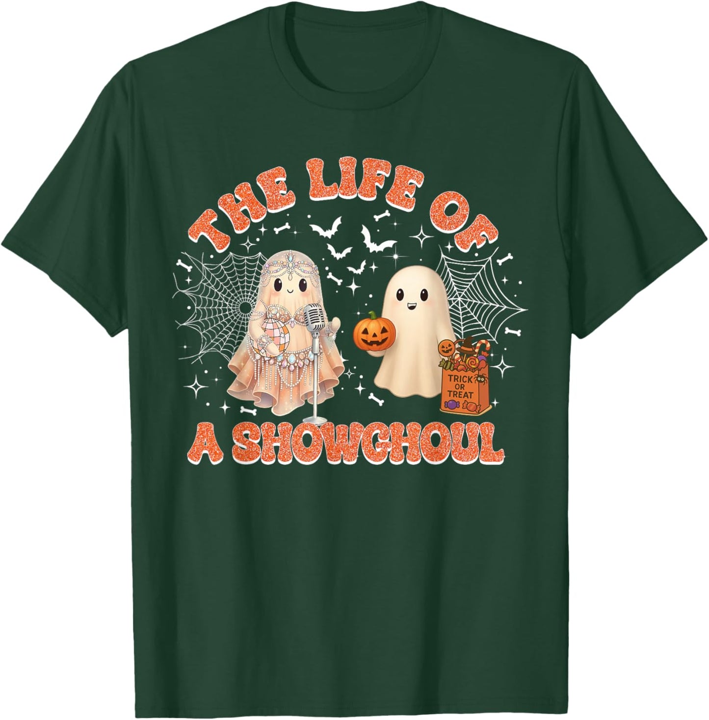 The Life of a Show Ghoul Retro Halloween Show Ghosts Girl T-Shirt - T-Shirt | Forest