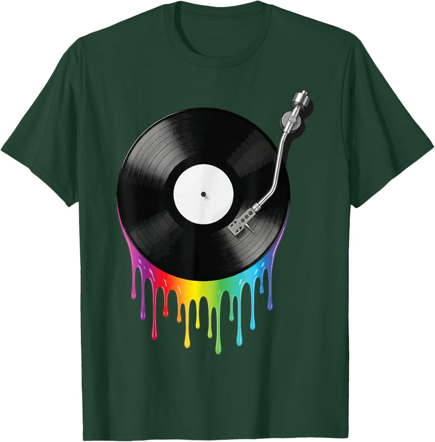 Vinyl Record Melting Music Turntable T-Shirt - T-Shirt | Forest