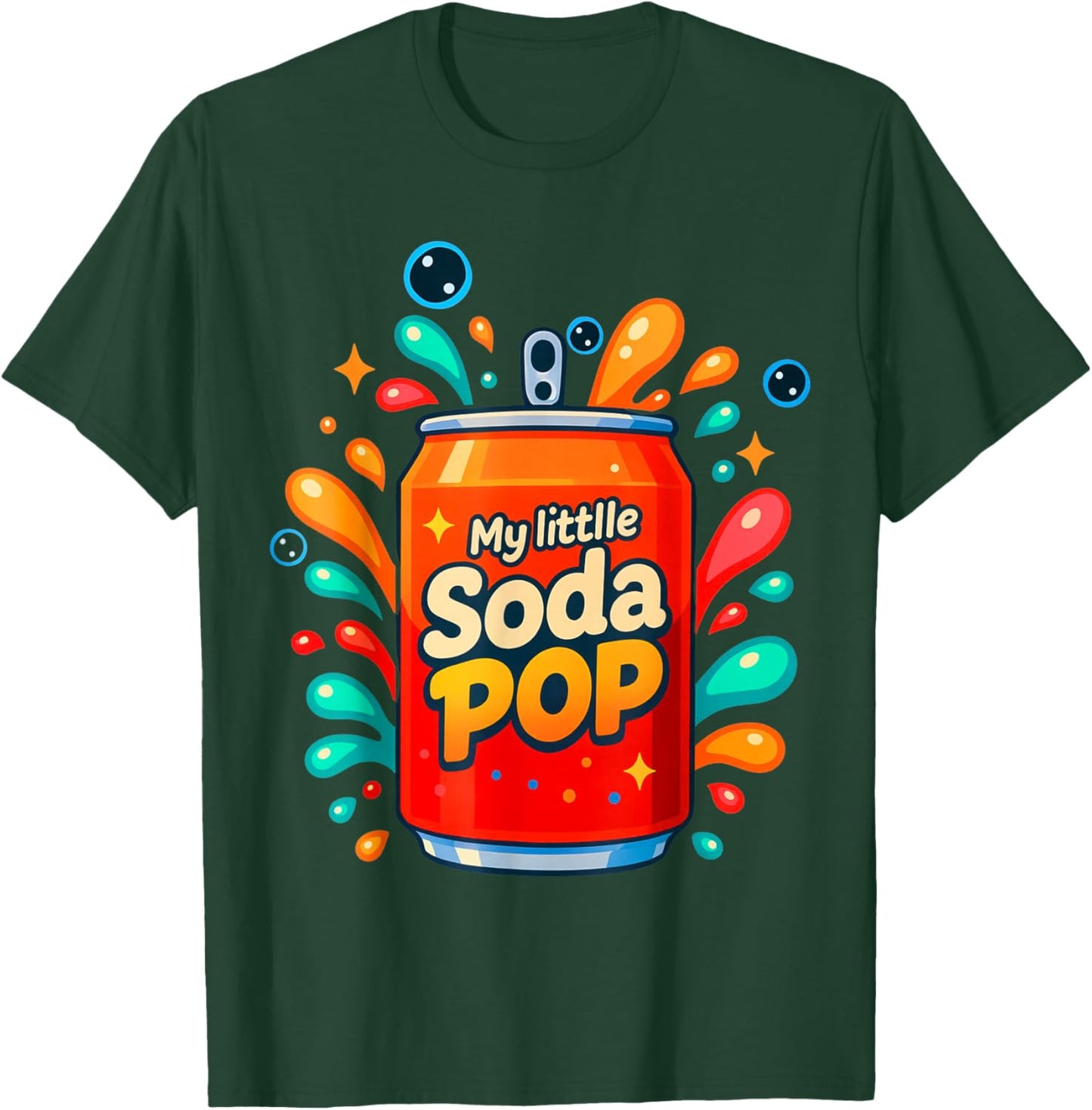 Soda Pop Cartoon Splash Cute Retros Beverage Funny Oranges T-Shirt - T-Shirt | Forest
