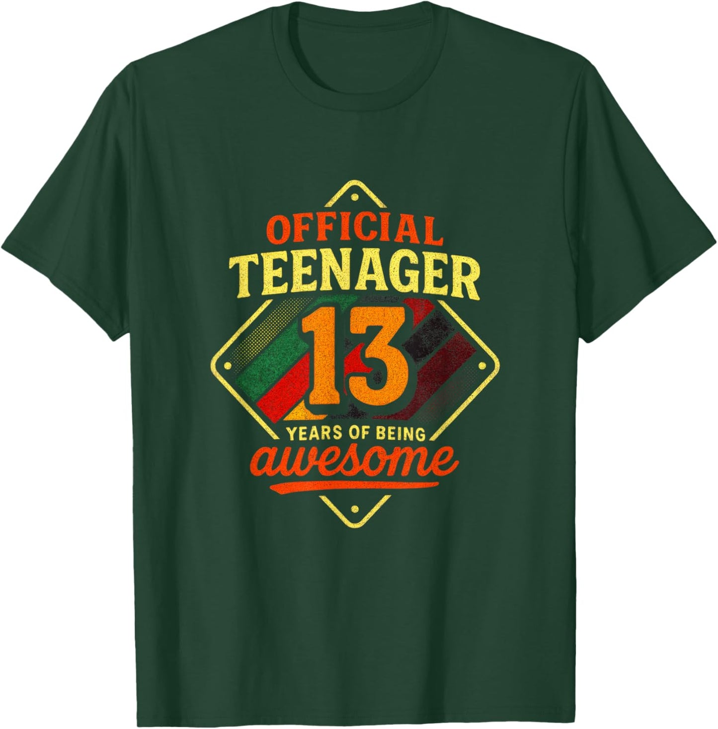 Official Teenager 13 - Birthday Celebration T-Shirt - T-Shirt | Forest