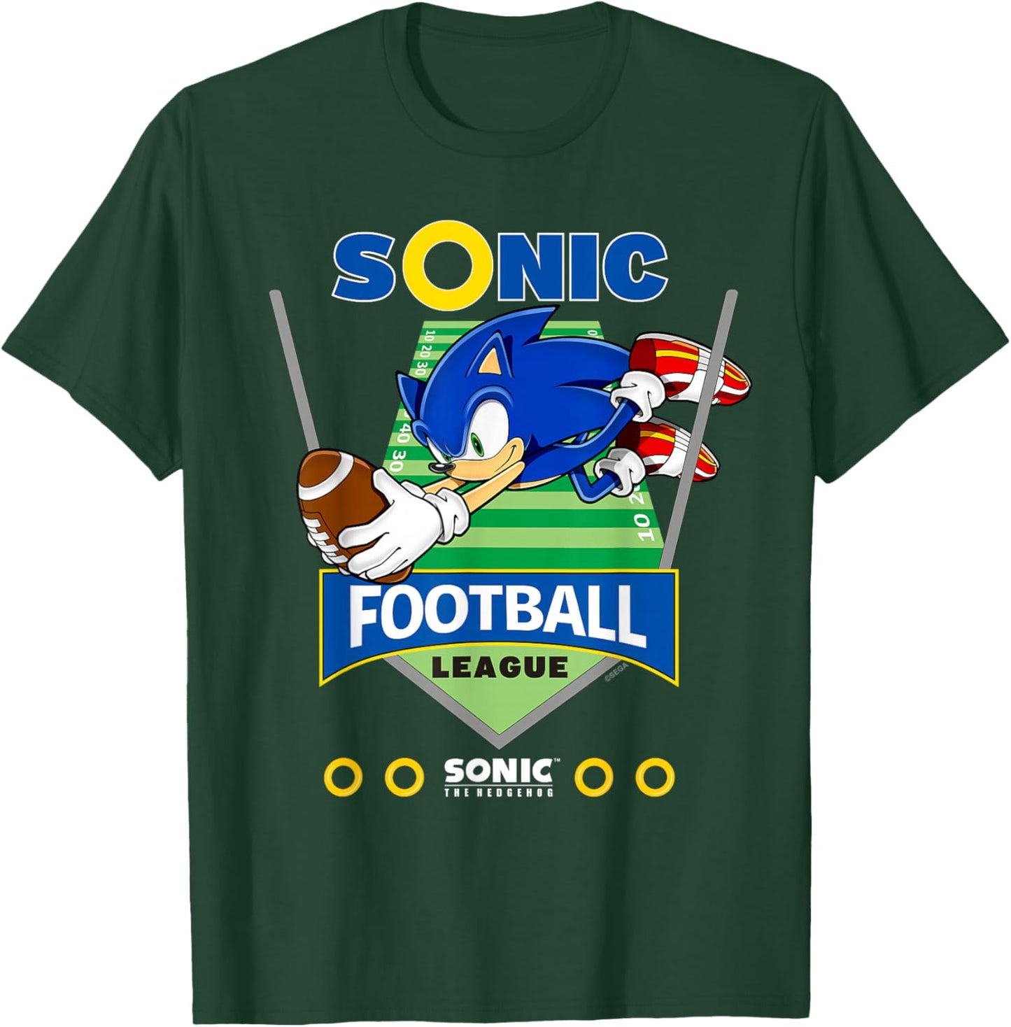 Sonic The Hedgehog - Sonic Football League T-Shirt - T-Shirt | Forest