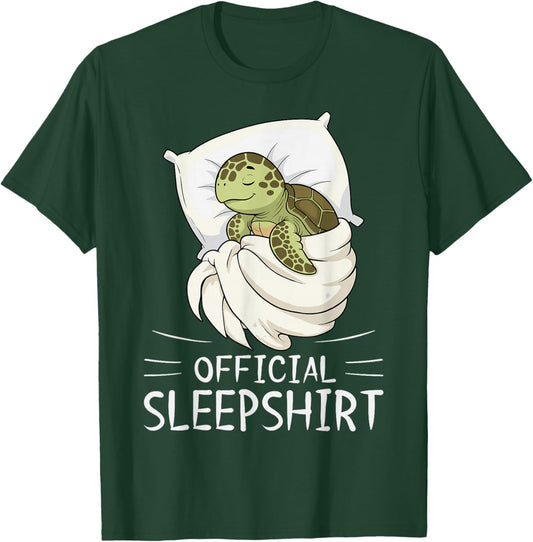 Turtle Animal Official Sleepshirt Pajamas Nightgown T-Shirt - T-Shirt | Forest