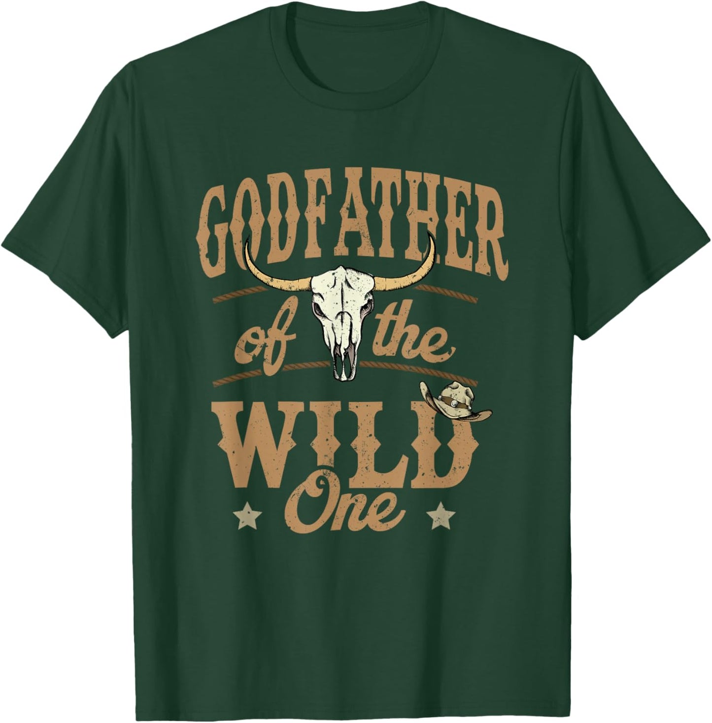 Godfather of The Wild One Cowboy Western Rodeo Party T-Shirt - T-Shirt | Forest