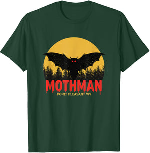 Halloween Mothman Point Pleasant WV Cryptid Design T-Shirt - T-Shirt | Forest
