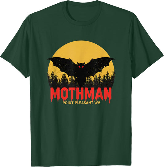 Halloween Mothman Point Pleasant WV Cryptid Design T-Shirt - T-Shirt | Forest