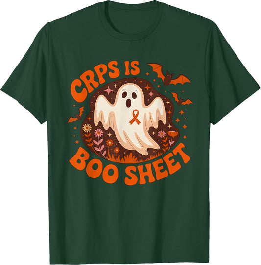CRPS Awareness Boo Sheet Funny Ghost Halloween T-Shirt - T-Shirt | Forest
