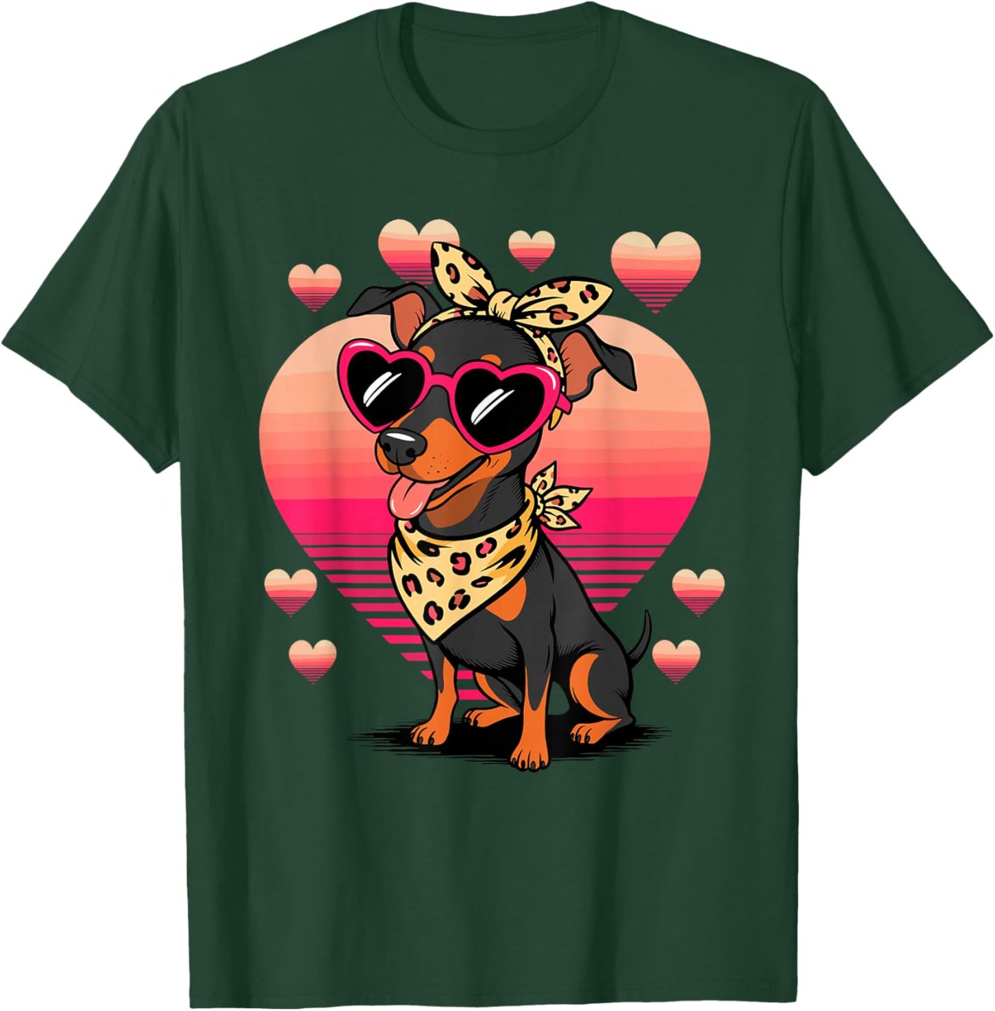 Miniature Pinscher Valentines Day T-Shirt - T-Shirt | Forest