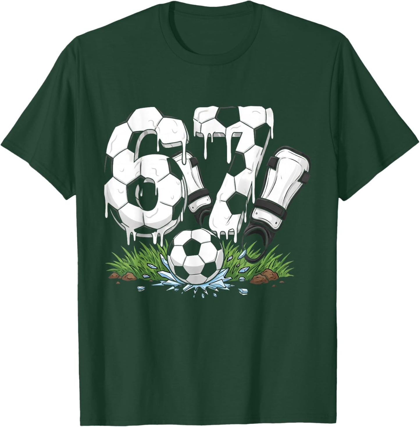 Funny 67 Soccer Drip Number 67 Soccer T-Shirt - T-Shirt | Forest