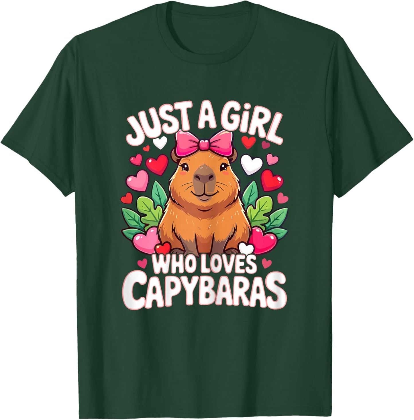 Capybara Cute Just a Girl who Loves Capybaras T-Shirt - T-Shirt | Forest