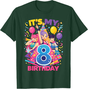 8 Years Old K-Pop Birthday Fun Design T-Shirt - T-Shirt | Forest