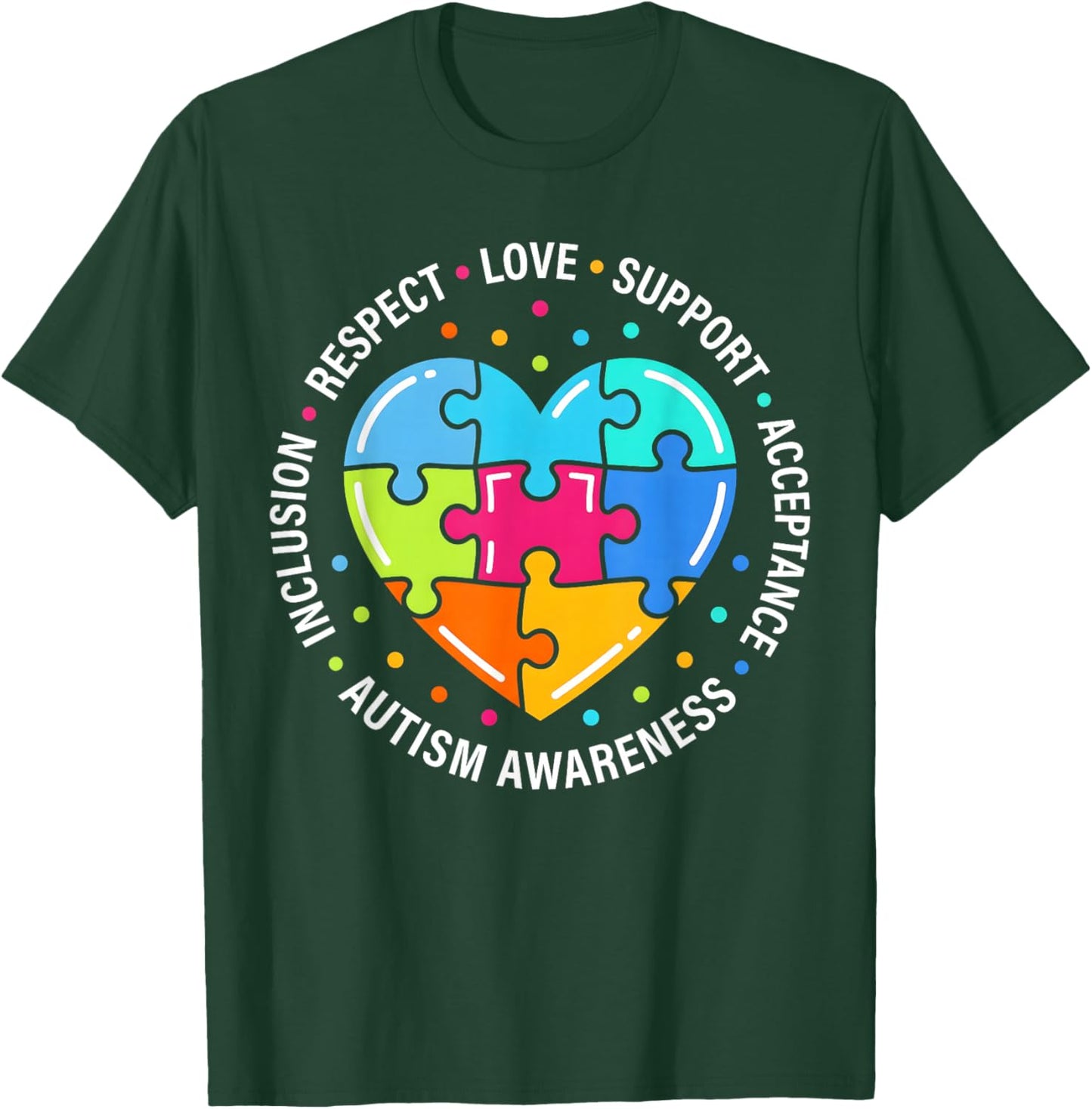 Autism Awareness Respect Love Support Blue Autism T-Shirt - T-Shirt | Forest