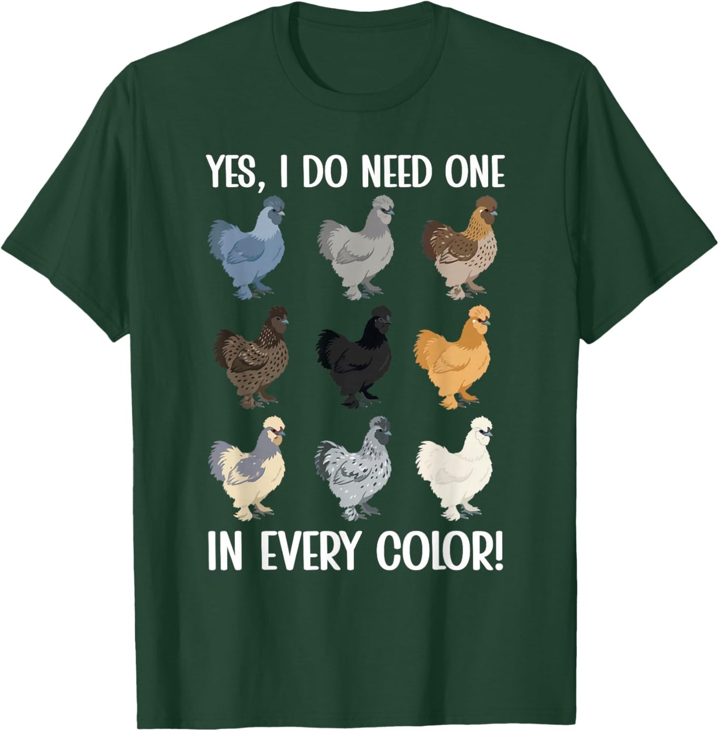 Silkie Chicken Lover Funny Silkie Owner Silkie Chicken Mom T-Shirt - T-Shirt | Forest