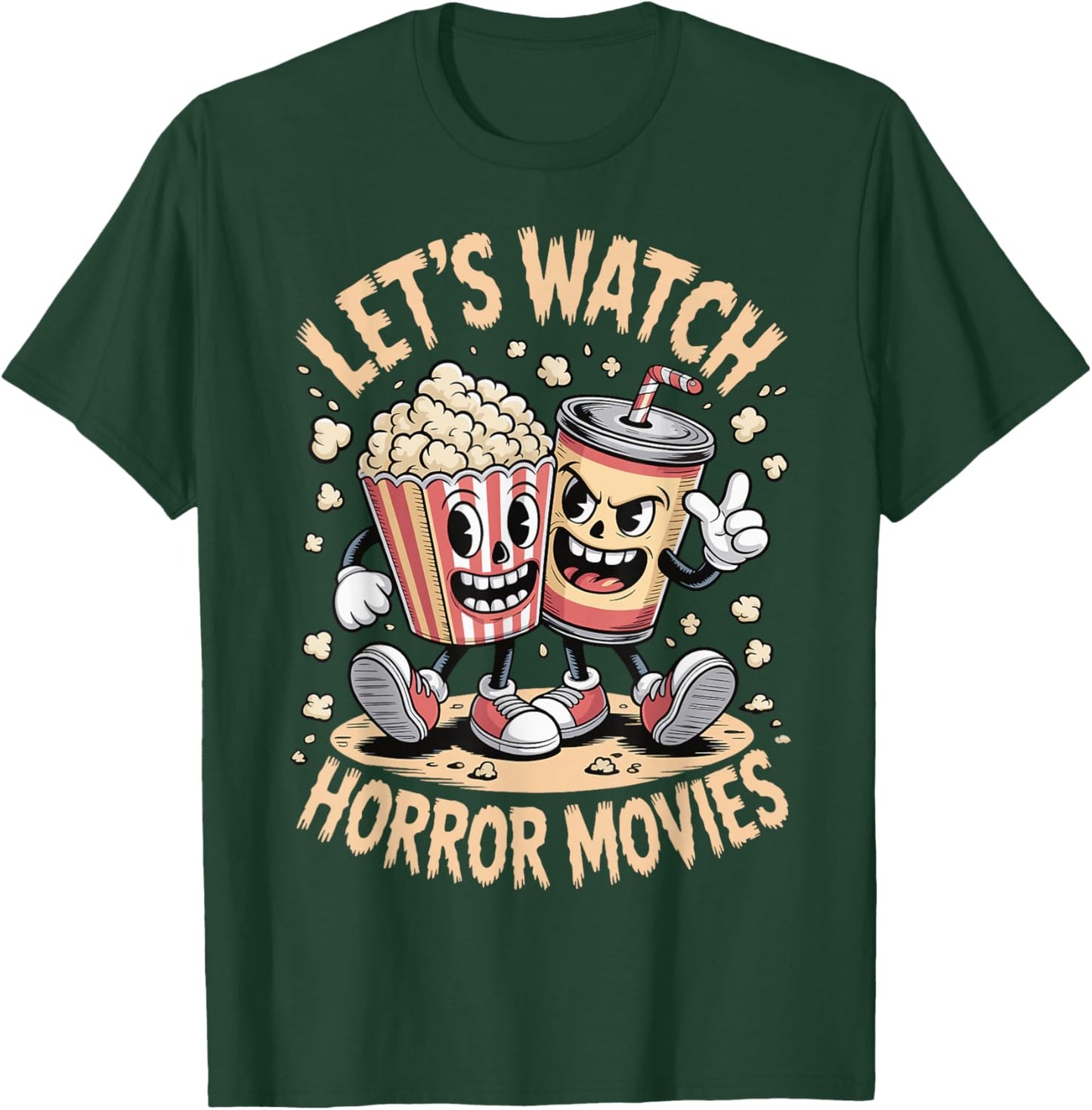 Let's Watch Horror Movies Halloween Costume T-Shirt - T-Shirt | Forest