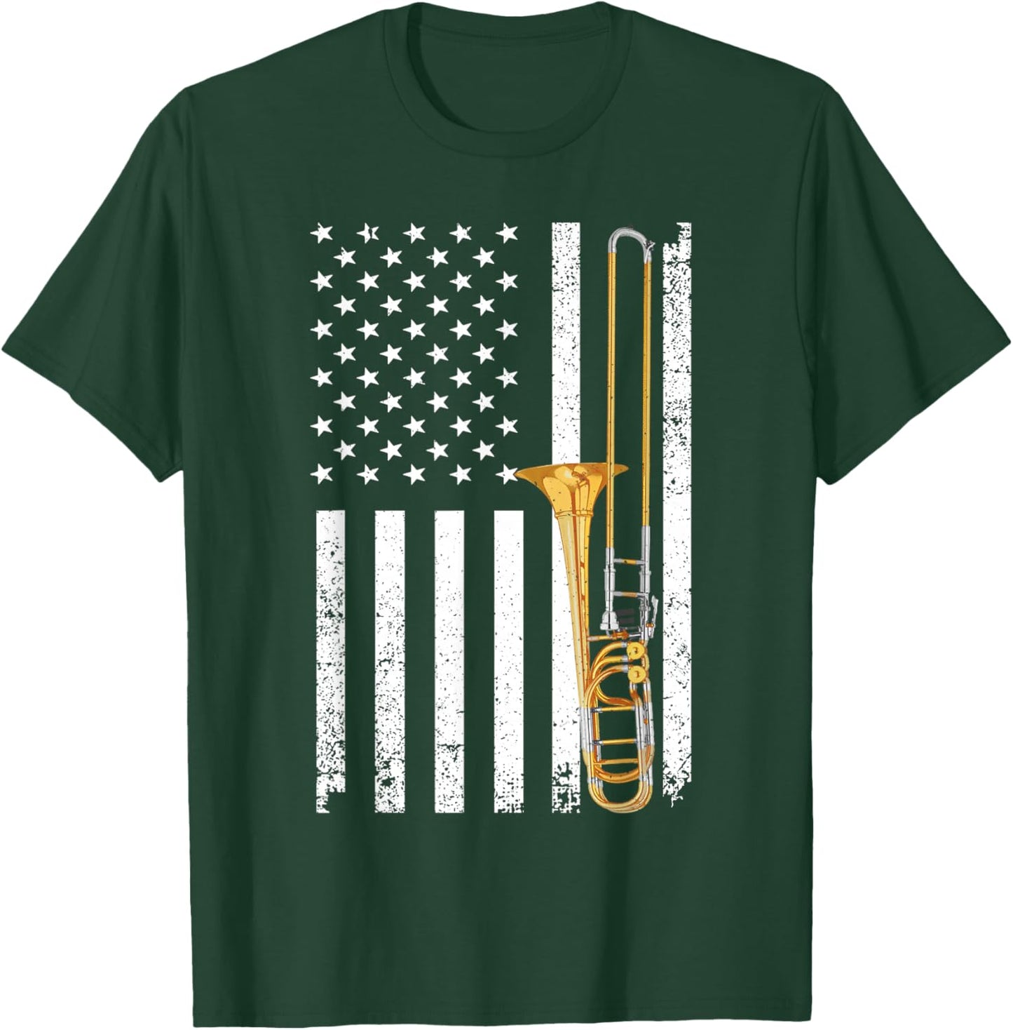Funny Trombone Design Women Musician Trombone Player T-Shirt - T-Shirt | Forest