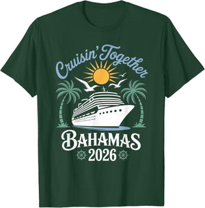 Cruisin Together Bahamas Funny Couples Cruise 2026 T-Shirt - T-Shirt | Forest