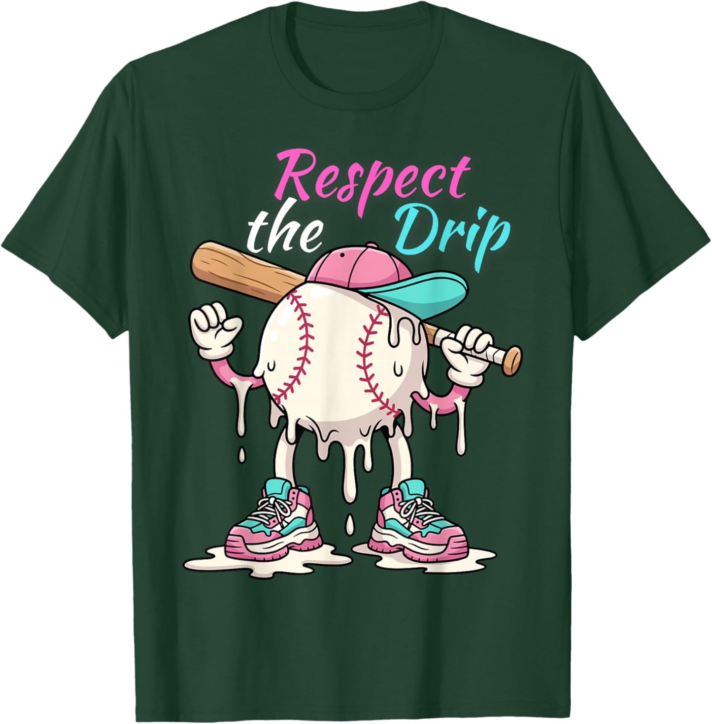 Funny Baseball Life Style 101 Youth Drip Streetwear T-Shirt - T-Shirt | Forest