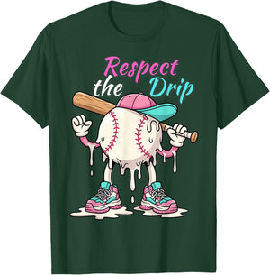 Funny Baseball Life Style 101 Youth Drip Streetwear T-Shirt - T-Shirt | Forest