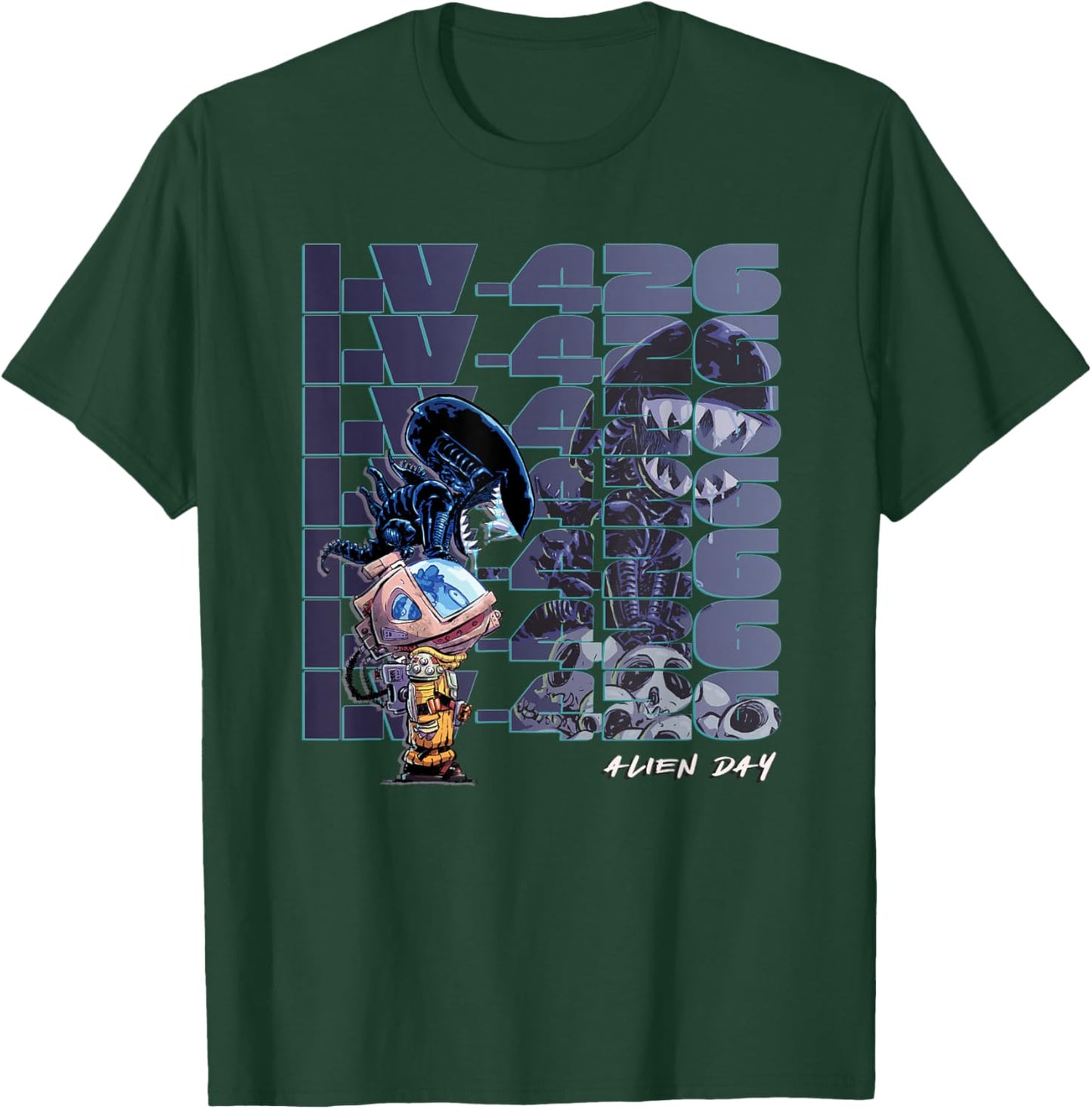 Alien Day LV-426 Alien Day Stack T-Shirt - T-Shirt | Forest