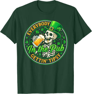 Everybody in The Pub Getting Tipsy St Patricks Day T-Shirt - T-Shirt | Forest