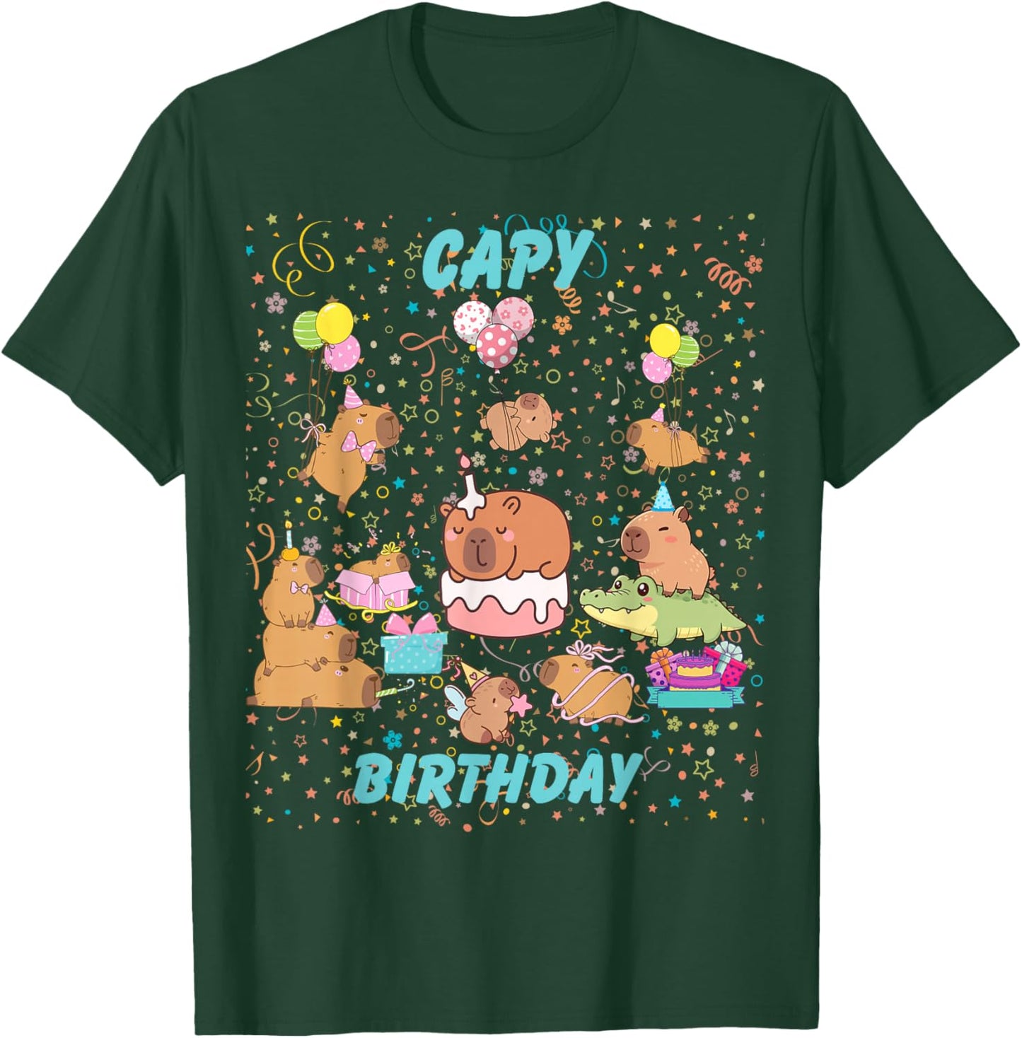 Capy Birthday T-Shirt - T-Shirt | Forest