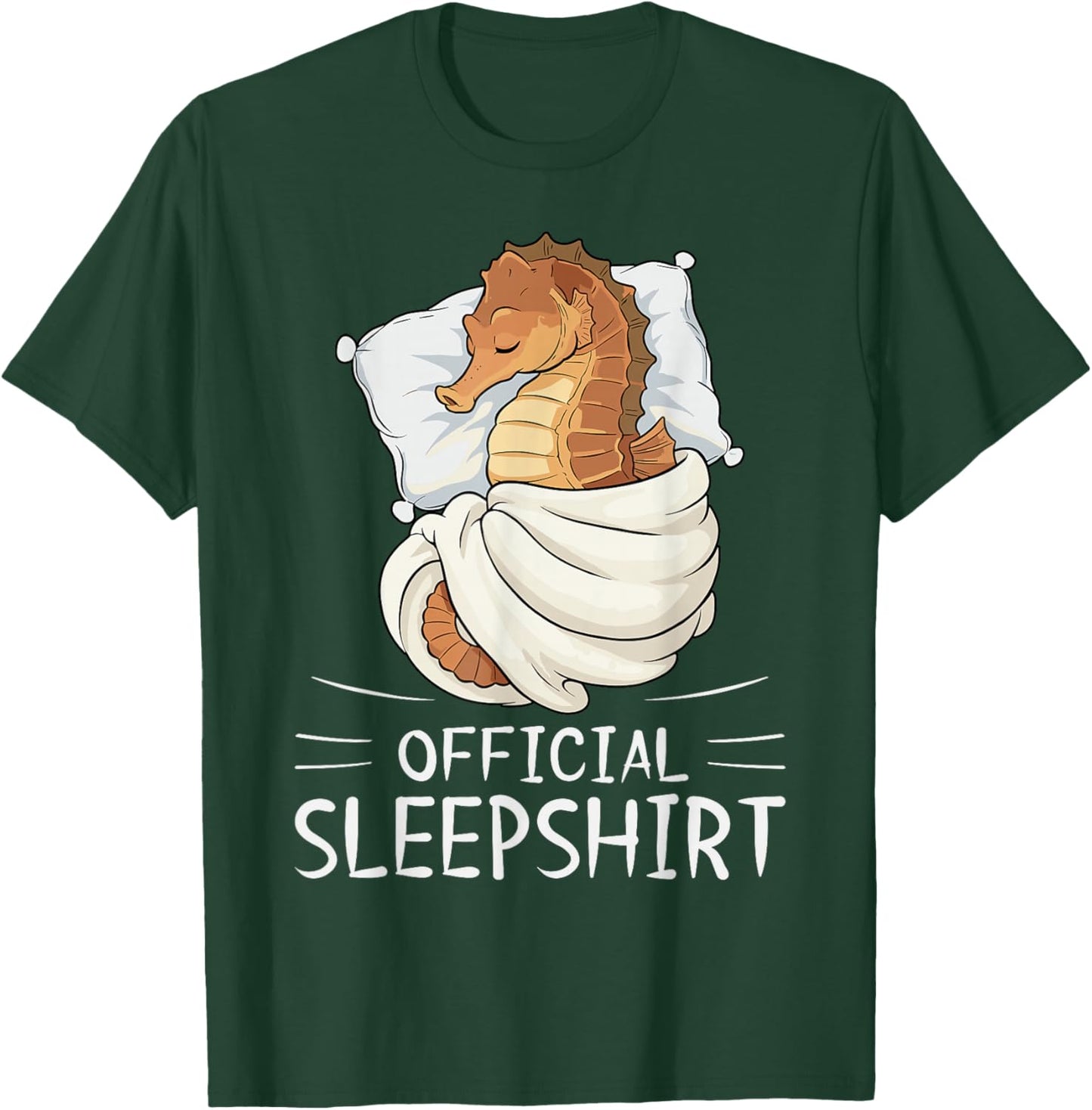 Seahorse Animal Official Sleepshirt Pajamas Nightgown T-Shirt - T-Shirt | Forest