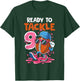 Ready to Tackle 9 Fun Football Birthday Design for Kids T-Shirt - T-Shirt | Forest