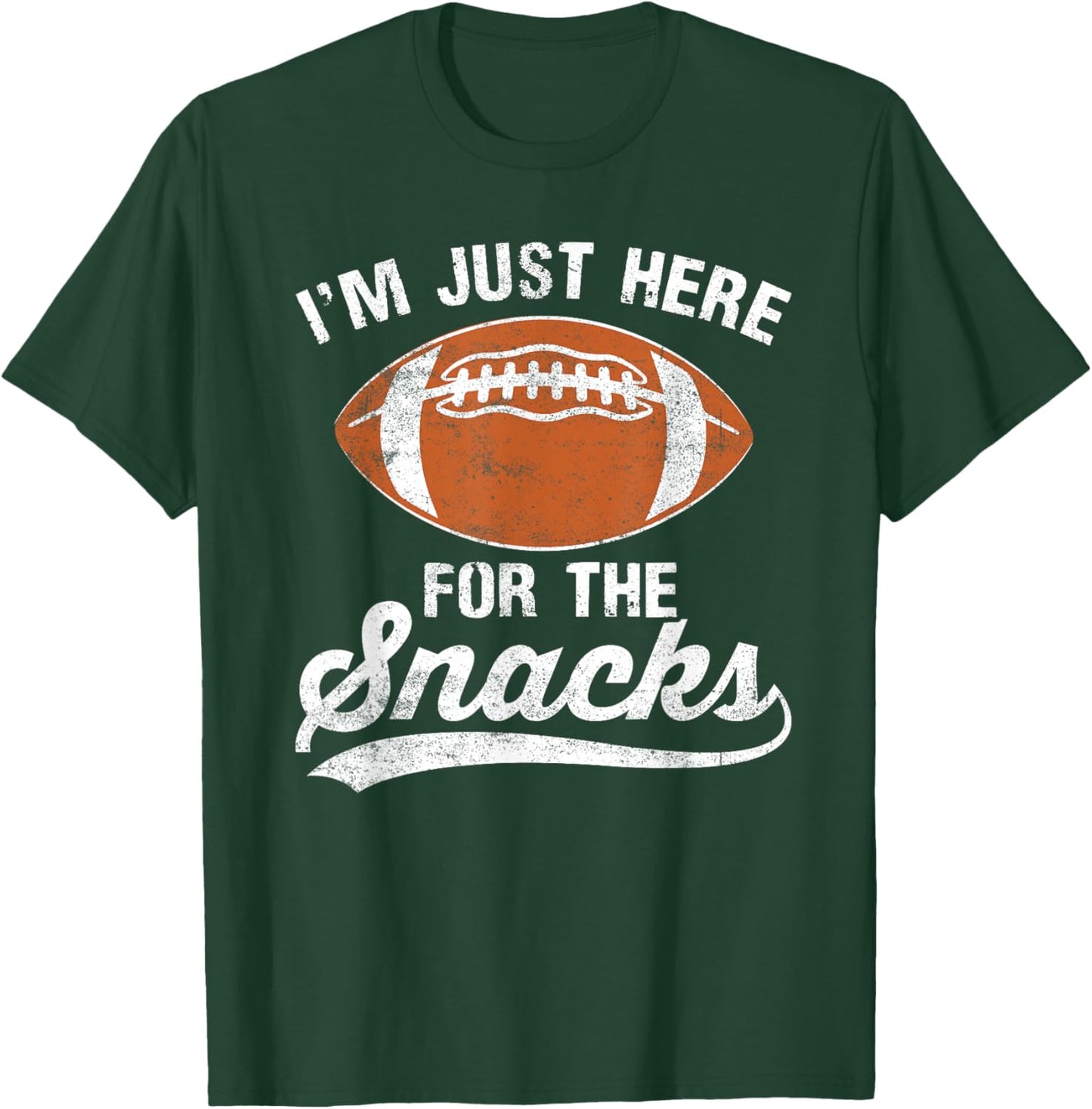 Just Here for The Snacks American Football Funny Women Kids T-Shirt - T-Shirt | Forest