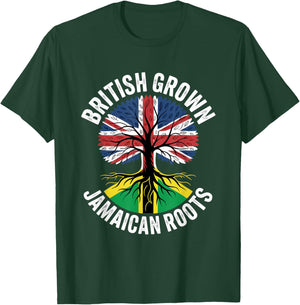 British Grown Jamaican Roots UK Jamaica T-Shirt - T-Shirt | Forest