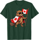 Canada Flag Beaver Men Women Kids Funny Canadian T-Shirt - T-Shirt | Forest