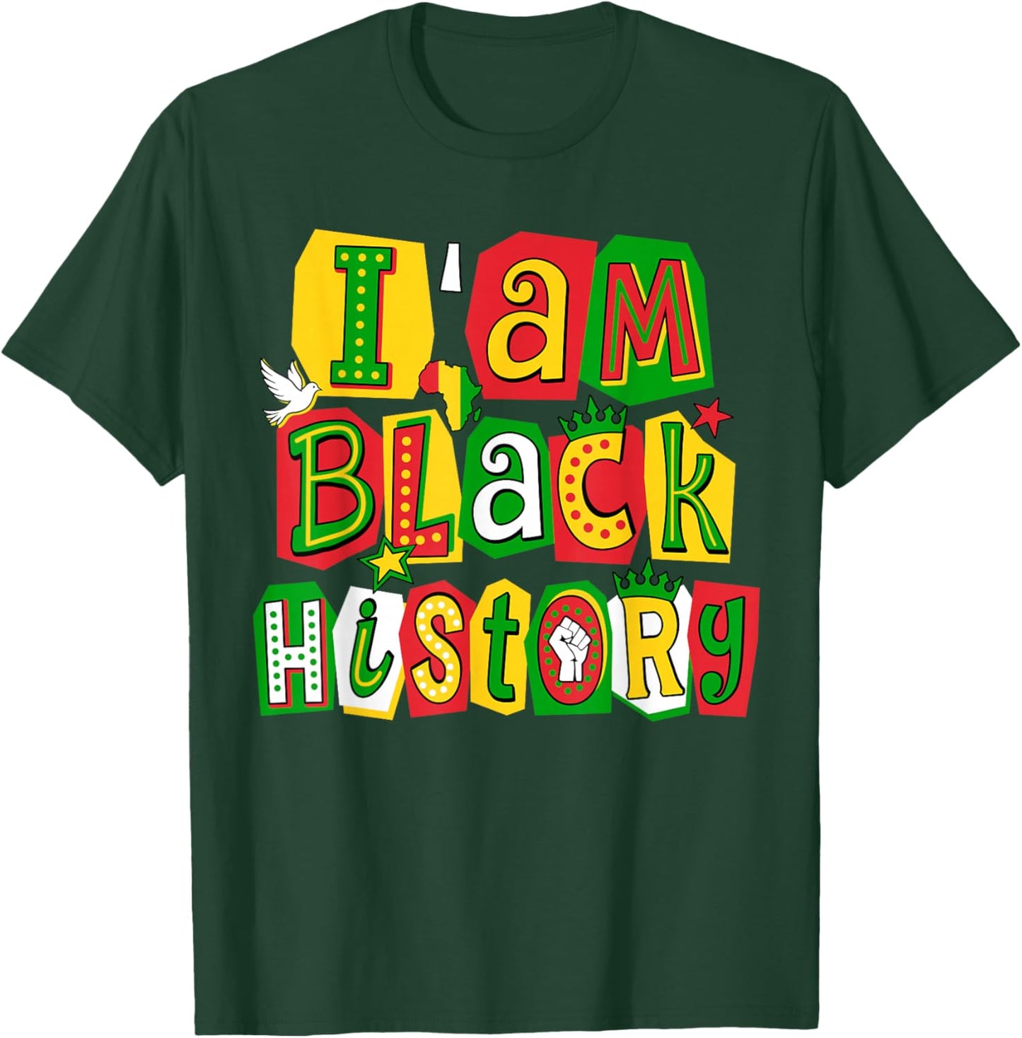 I'm Black History Month African American Black Men Women Kid T-Shirt - T-Shirt | Forest