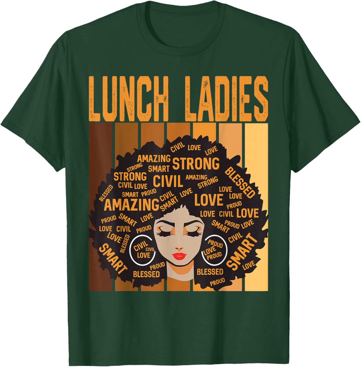 Lunch Ladies Powerful Black History Month Black Pride T-Shirt - T-Shirt | Forest