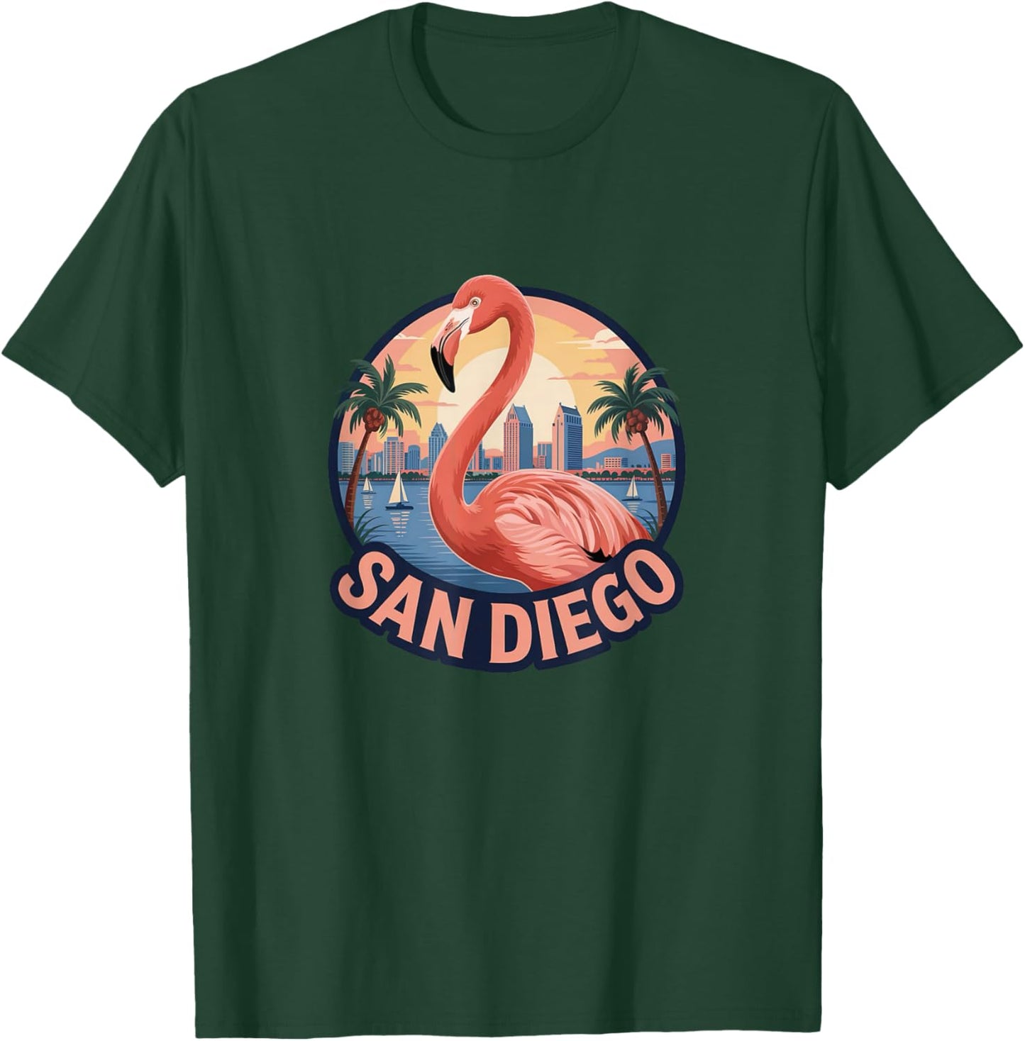 San Diego Flamingo Cute Animal City Zoo My T-Shirt - T-Shirt | Forest