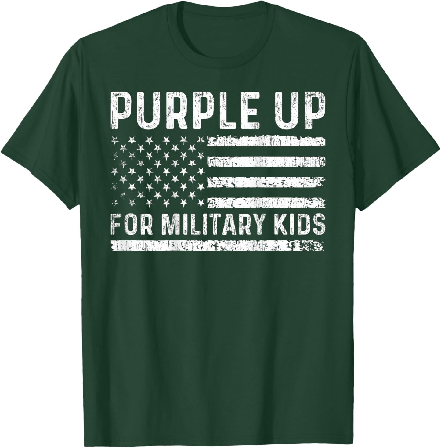 Purple Up for Military Kids - Month Military Child (Back) T-Shirt - T-Shirt | Forest