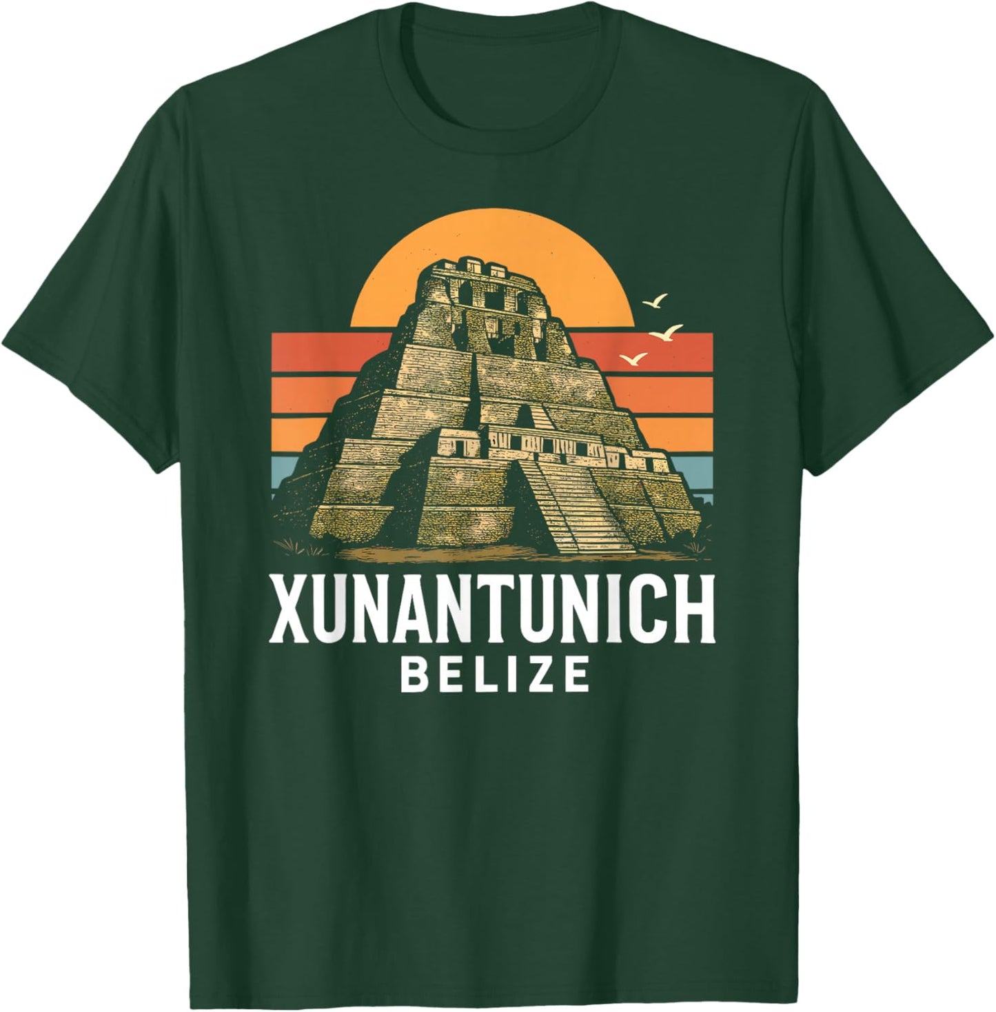 Xunantunich Belize Maya Temple Travel Central America Tikal T-Shirt - T-Shirt | Forest