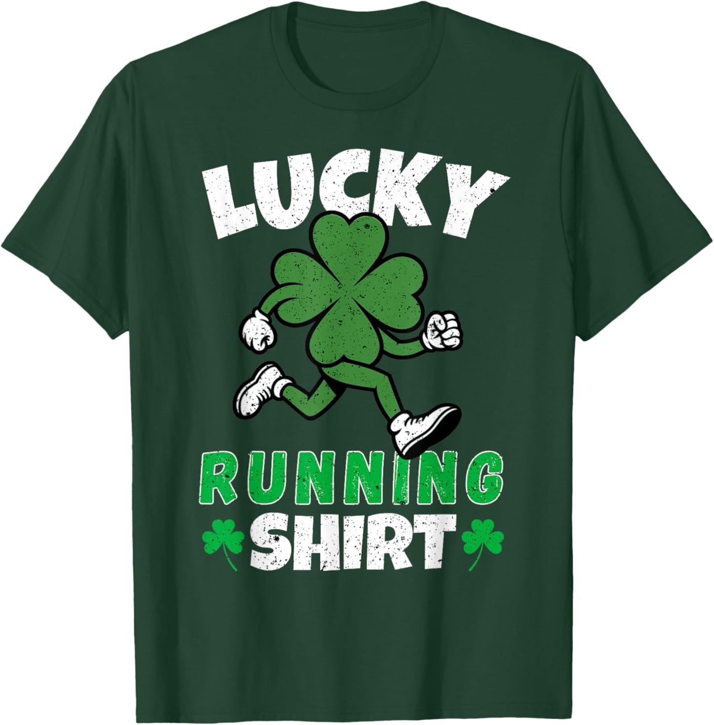 Funny Lucky Running Irish Shamrock St Patricks Day 5k Run T-Shirt - T-Shirt | Forest