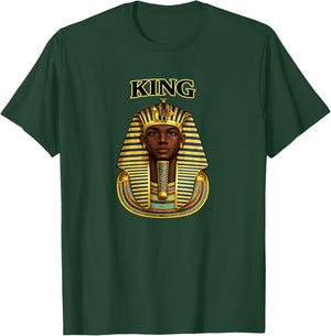 Black King African Royalty Egyptian Pharaoh Kemet Art T-Shirt - T-Shirt | Forest