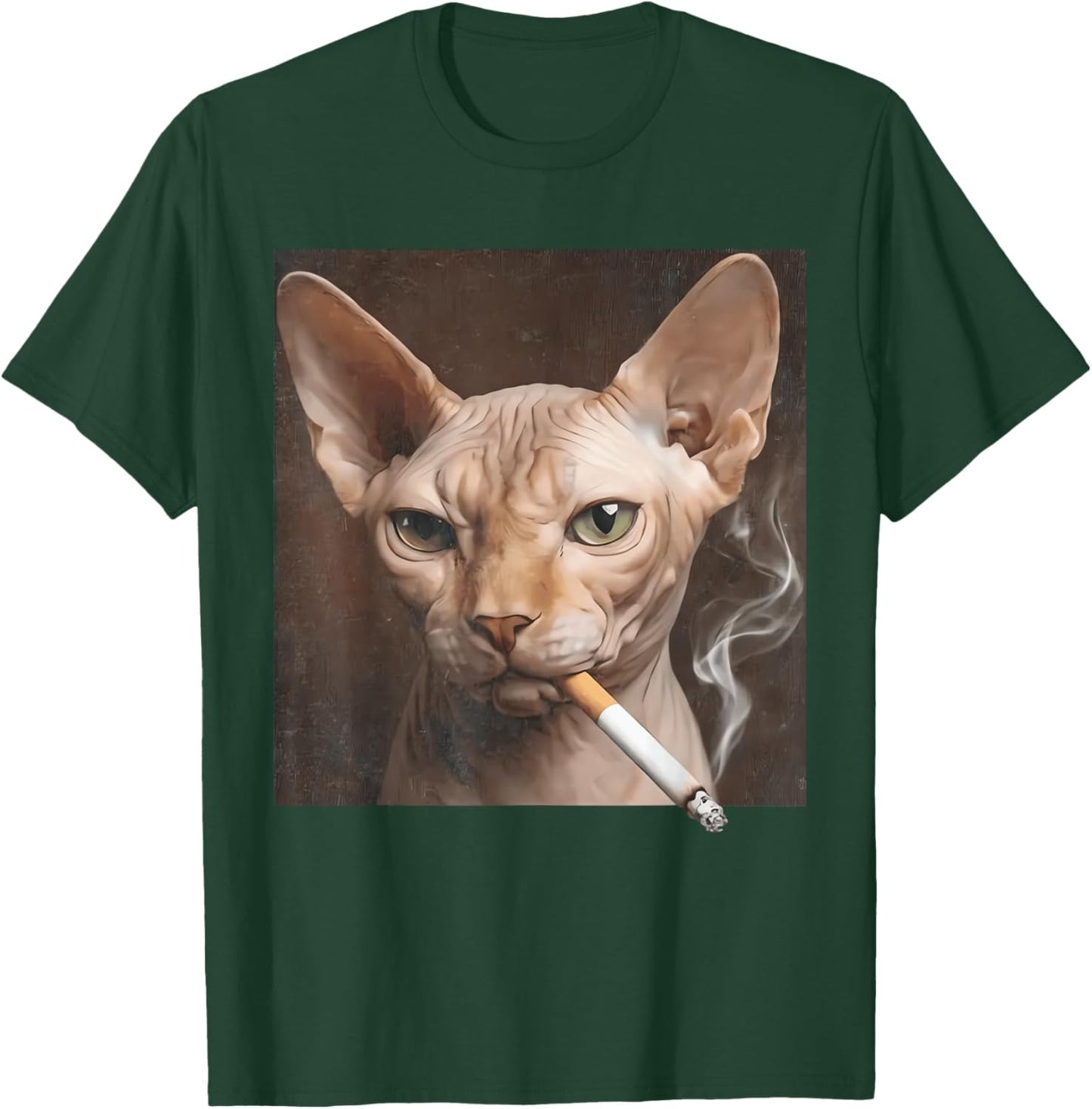 Funny Sphynx Cat Smoking Meme Lover Dog T-Shirt - T-Shirt | Forest