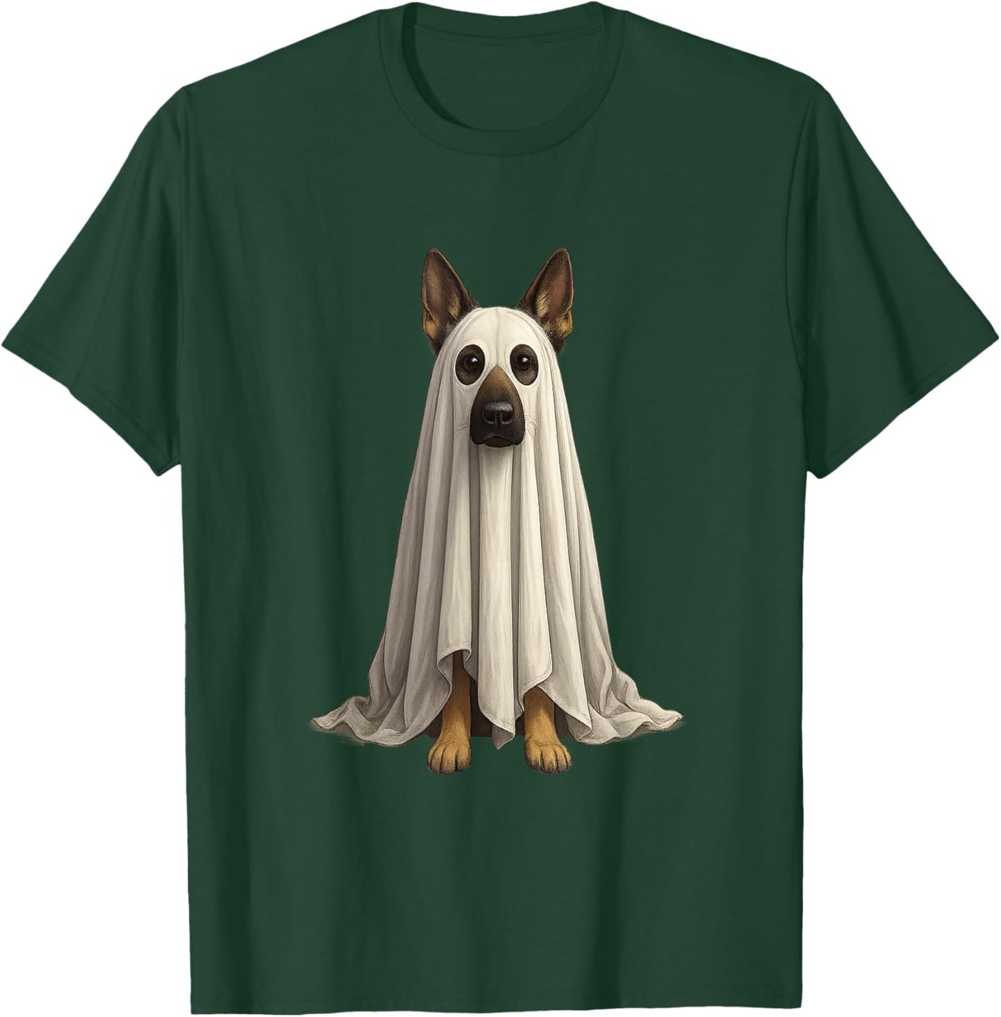 German Shepherd Ghost Halloween Costume Dog Owner Lover T-Shirt - T-Shirt | Forest