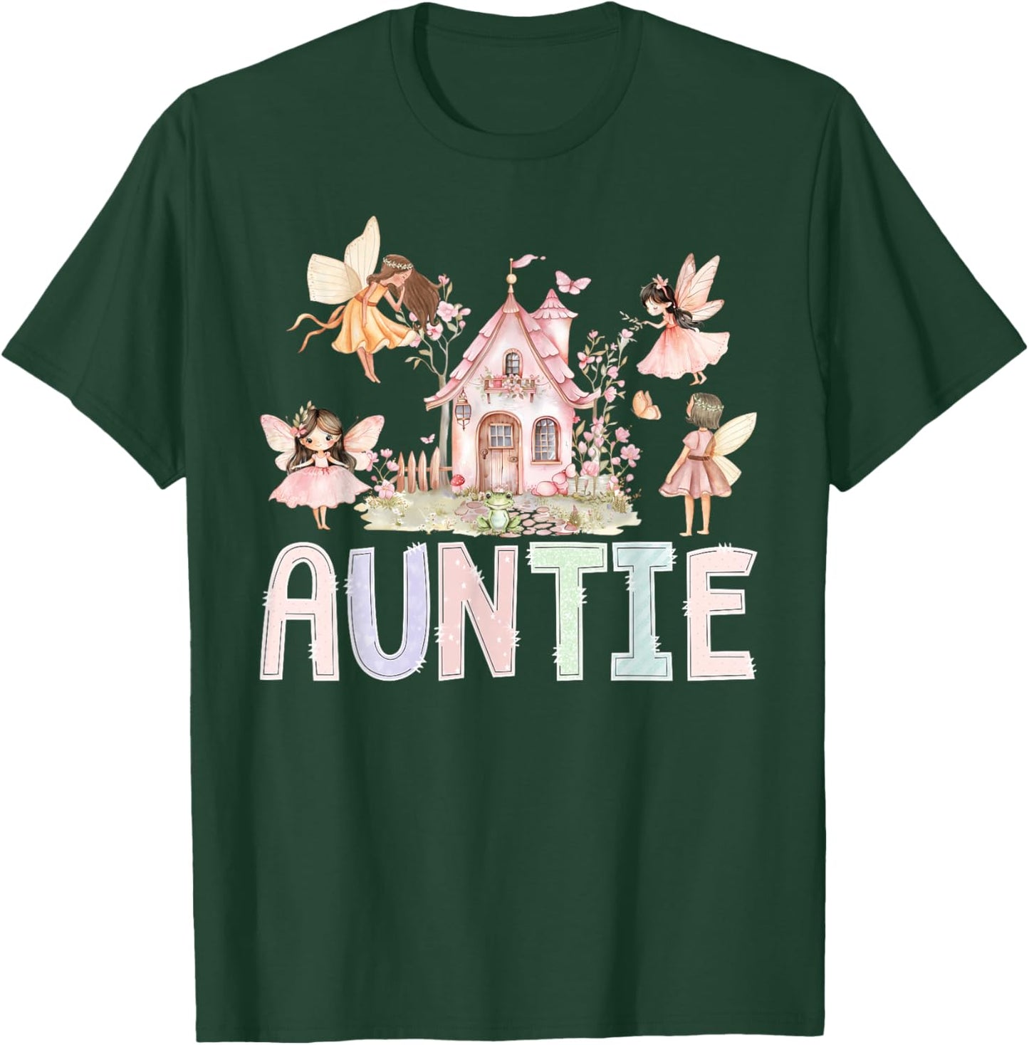 Fairy Auntie Magical Floral Birthday Girl Fairytale Matching T-Shirt - T-Shirt | Forest